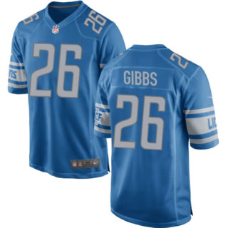 Men's Detroit Lions #26 Jahmyr Gibbs Nlue 2023 Draft Stitched Game Jersey