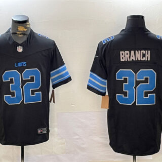 Men's Detroit Lions #32 Brian Branch Black 2024 F.U.S.E. 2nd Alternate Vapor Limited Stitched Jersey