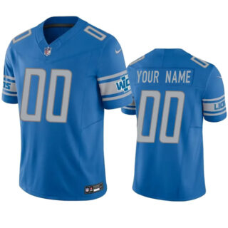 Men's Detroit Lions Active Player Custom Blue 2023 F.U.S.E. Vapor Untouchable Limited Stitched Jersey