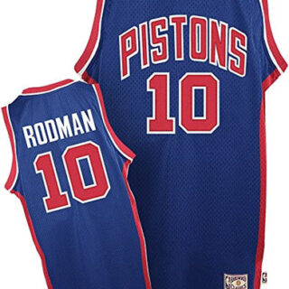 Men's Detroit Pistons #10 Dennis Rodman Navy Throwback Stitched Jersey