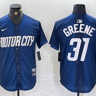 Men's Detroit Tigers ACTIVE PLAYER Custom 2024 Navy City Connect Cool Base Limited Jerseys