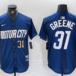 Men's Detroit Tigers ACTIVE PLAYER Custom 2024 Navy City Connect Cool Base Limited Jerseys