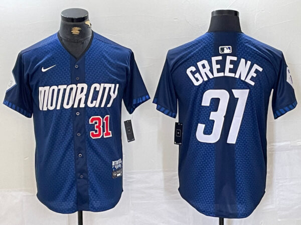 Men's Detroit Tigers ACTIVE PLAYER Custom 2024 Navy City Connect Cool Base Limited Jerseys