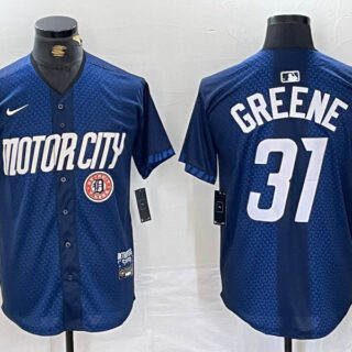 Men's Detroit Tigers ACTIVE PLAYER Custom 2024 Navy City Connect Cool Base Limited jerseys