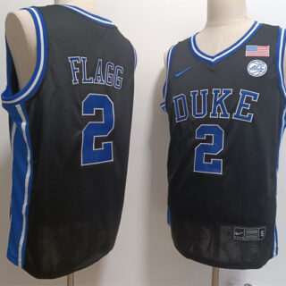 Men's Duke Blue Devils #2 Cooper Flagg Black Stitched Basketball Jersey