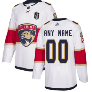 Men's Florida Panthers Active Player Custom White 2023 Stanley Cup Final Stitched Jersey