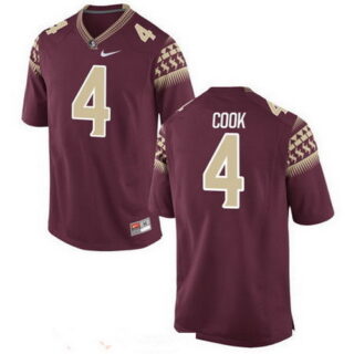 Men's Florida State Seminoles #4 Dalvin Cook Red Stitched College Football 2016 Nike NCAA Jersey