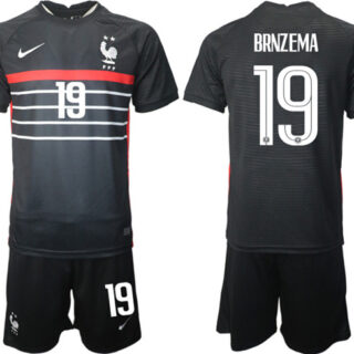 Men's France #19 Brnzema Black Home Soccer Jersey Suit