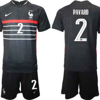 Men's France #2 Pavard Black Home Soccer Jersey Suit