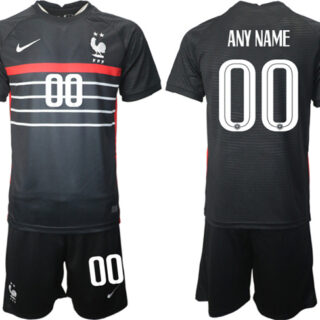 Men's France Custom Black 2022 FIFA World Cup Home Soccer Jersey Suit