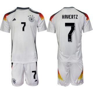 Men's Germany #7 Kai Havertz White 2024-25 Home Soccer Jersey