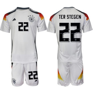 Men's Germany Germany #22 Ter Stegen White 2024-25 Home Soccer Jersey