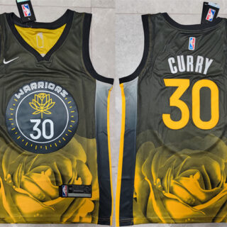 Men's Golden State Warriors #30 Stephen Curry 2022 2023 Black City Edition Stitched Basketball Jersey