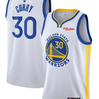 Men's Golden State Warriors #30 Stephen Curry 75th Anniversary White Stitched Basketball Jersey