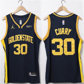 Men's Golden State Warriors #30 Stephen Curry Black Stitched Jersey