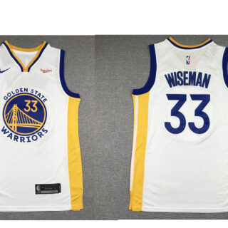 Men's Golden State Warriors #33 James Wiseman White 2019 Nike Swingman NEW Rakuten Logo Stitched NBA Jersey