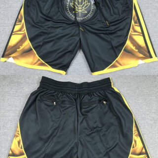 Men's Golden State Warriors Black City Edition Shorts(Run Small)