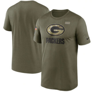 Men's Green Bay Packers 2021 Olive Salute To Service Legend Performance T-Shirt