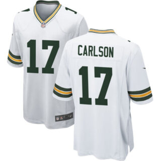 Men's Green Bay Packers #17 Anders Carlson White Stitched Game Jersey
