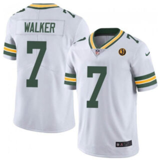 Men's Green Bay Packers #7 Quay Walker White Vapor Limited Throwback Stitched Football Jersey