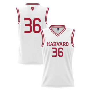 Men's Harvard Crimson Active Player White Basketball Jersey