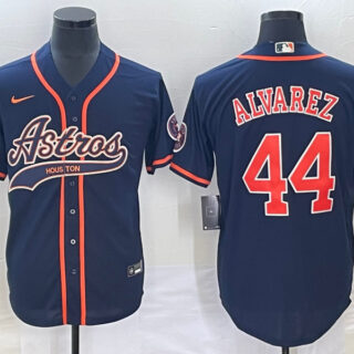 Men's Houston Astros #44 Yordan Alvarez Navy Cool Base Stitched Baseball Jersey
