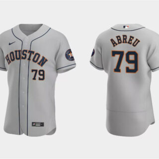 Men's Houston Astros #79 José Abreu Grey Flex Base Stitched Jersey