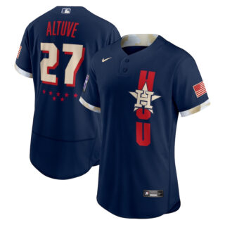 Men's Houston Astros #27 Jose Altuve Nike Navy 2021 MLB All-Star Game Authentic Player Jersey
