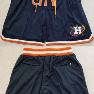 Men's Houston Astros Navy Shorts(Run Small)