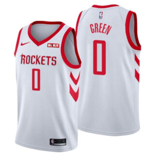 Men's Houston Rockets #0 Jalen Green White Association Edition Stitched Jersey