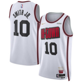 Men's Houston Rockets #10 Jabari Smith Jr. White 2024 25 City Edition Stitched Jersey