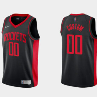 Men's Houston Rockets Active Player Custom Black Earned Edition Stitched Basketball Jersey