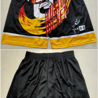 Men's Houston Rockets Black Mitchell&Ness Shorts (Run Small)