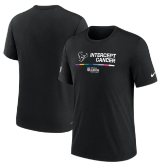 Men's Houston Texans 2022 Black Crucial Catch Performance T-Shirt