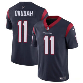 Men's Houston Texans #11 Jeff Okudah Navy Vapor Untouchable Stitched Football Jersey