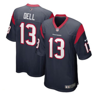 Men's Houston Texans #13 Tank Dell Navy Stitched Game Jersey