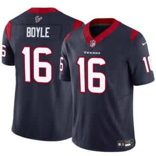 Men's Houston Texans #16 Tim Boyle Navy 2024 F.U.S.E Vapor Untouchable Stitched Football Jersey