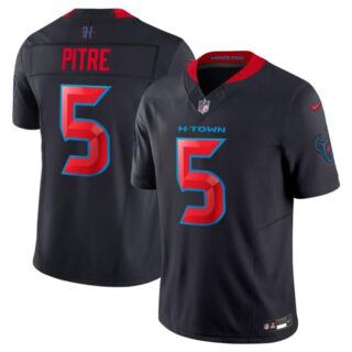 Men's Houston Texans #5 Jalen Pitre Navy 2024 2nd Alternate F.U.S.E Vapor Stitched Jersey