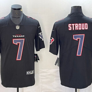 Men's Houston Texans #7 C.J. Stroud Black Fashion With Patch Vapor Untouchable Limited Stitched Football Jersey