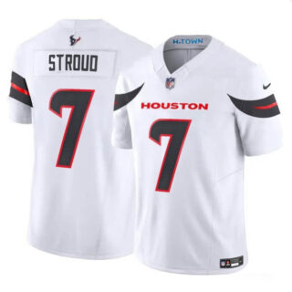 Men's Houston Texans #7 C.J. Stroud White 2024 Vapor F.U.S.E. Limited Stitched Jersey
