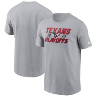 Men's Houston Texans Gray 2023 NFL Playoffs Iconic T-Shirt