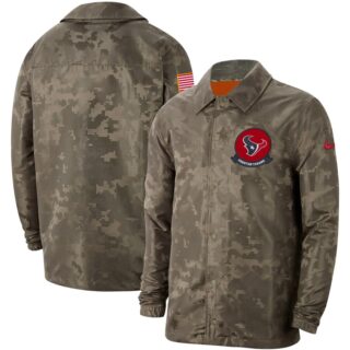 Men's Houston Texans Nike Camo 2019 Salute To Service Sideline Full Zip Lightweight Jacket