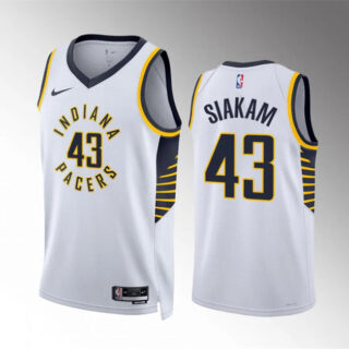 Men's Indiana Pacers #43 Pascal Siakam White Association Edition Stitched Basketball Jersey