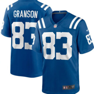 Men's Indianapolis #83 Colts Kylen Granson Blue Limited Jersey