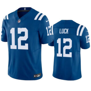 Men's Indianapolis Colts #12 Andrew Luck Blue 2023 F.U.S.E Vapor Untouchable Stitched Football Jersey