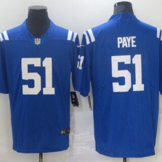 Men's Indianapolis Colts #51 Kwity Paye Royal Blue 2021 Vapor Untouchable Stitched NFL Nike Limited Jersey