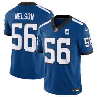 Men's Indianapolis Colts #56 Quenton Nelson Royal 2023 F.U.S.E. Indiana Nights Limited Stitched Football Jersey