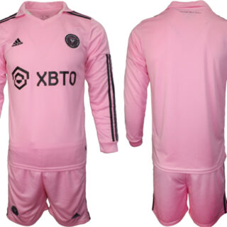 Men's Inter Miami CF Blank 2023 24 Pink Home Soccer Jersey Suit