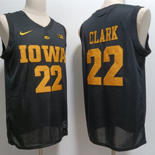Men's Iowa Hawkeyes #22 Caitlin Clark Black Stitched Jersey
