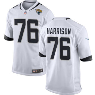 Men's Jacksonville Jaguars #76 Anton Harrison White 2023 Draft Stitched Game Jersey